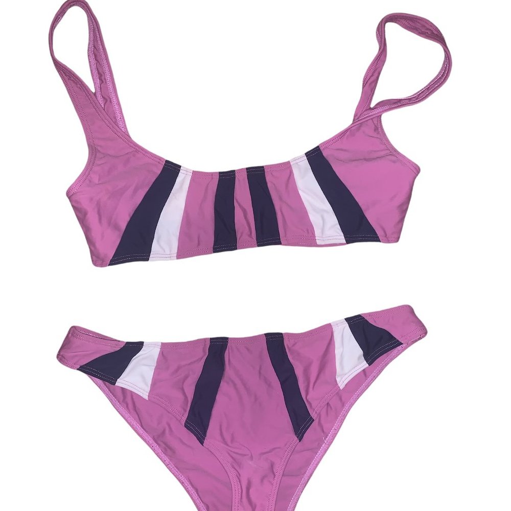 LOVEWAVE Dance Purple Colorblock Two-Piece